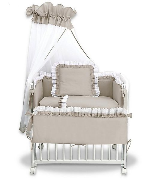 Babyhafen Beistellbett Baby 3in1 Babybett Komplettbett Royal Beige, Spitze- günstig online kaufen