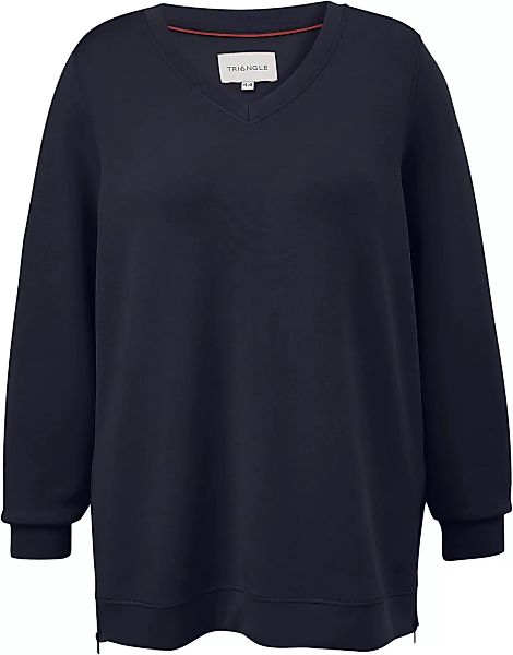 TRIANGLE Sweatshirt mit Reißverschluss-Seitenschlitzen günstig online kaufen