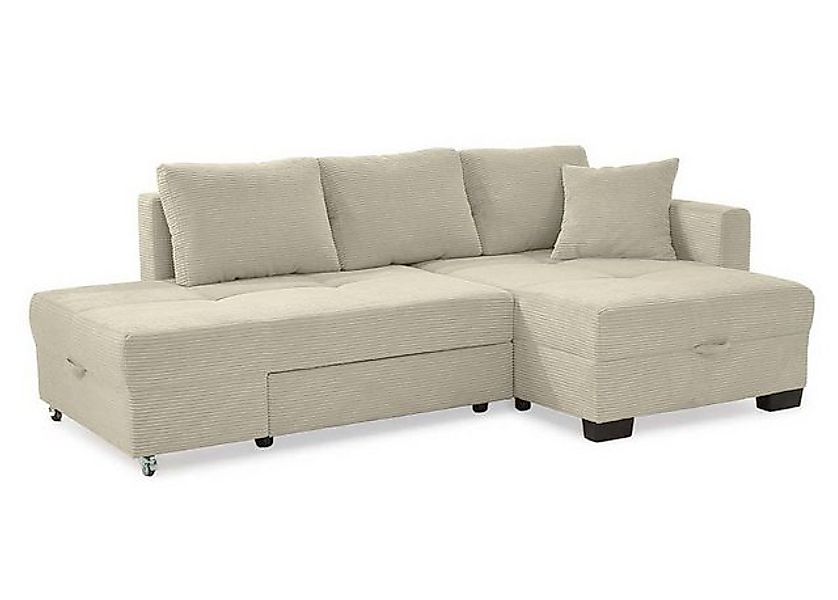 luma-home Ecksofa 15215, mit Schwenkfunktion 247x155 cm für Umbau zum Doppe günstig online kaufen