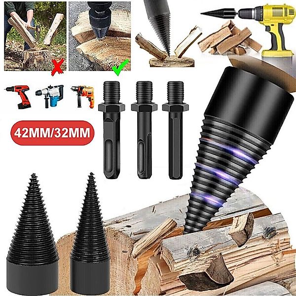 PRIISF Mehrzweckbohrer Bohrkegel Holzspalter Schraube Kegelspalter günstig online kaufen
