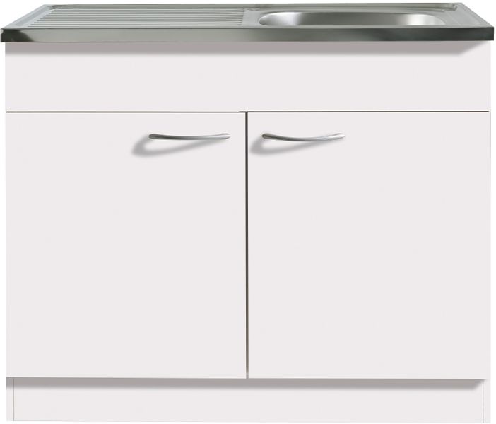 wiho Küchen Spülenschrank "Kiel" 100 cm breit, 50 cm tief, mit Auflagebecke günstig online kaufen