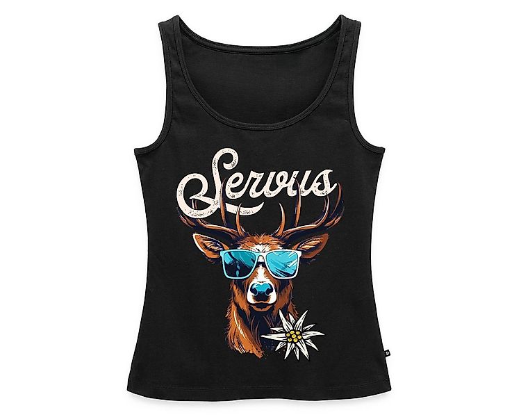Spreadshirt T-Shirt Servus Hirsch Mit Sonnenbrille Oktoberfest Frauen Premi günstig online kaufen