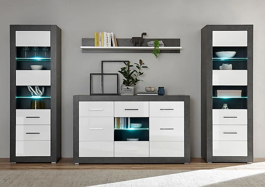 INOSIGN Wohnwand "Etero" Set, 4 Stk. tlg. günstig online kaufen