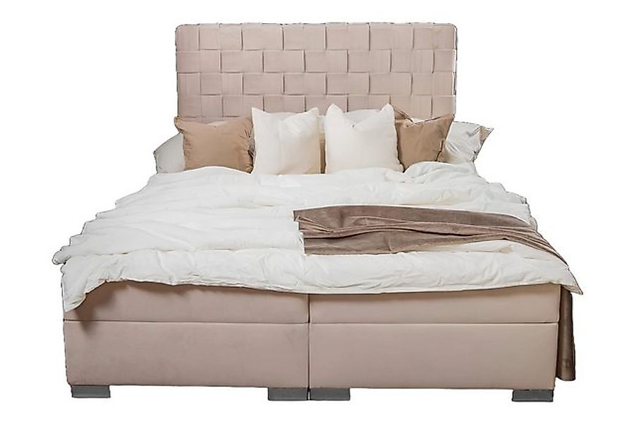 Xlmoebel Bett Luxuriöses Designer Doppelbett in Beige, Polsterbett mit stil günstig online kaufen