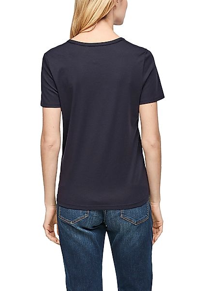 s.Oliver T-Shirt mit umgenähtem Saum günstig online kaufen