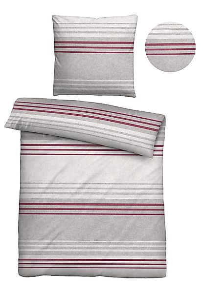 Biberna Bettwäsche 0840516, Flanell, 2 teilig, günstig online kaufen