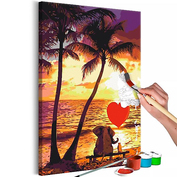 Malen Nach Zahlen - Love And Sunset günstig online kaufen