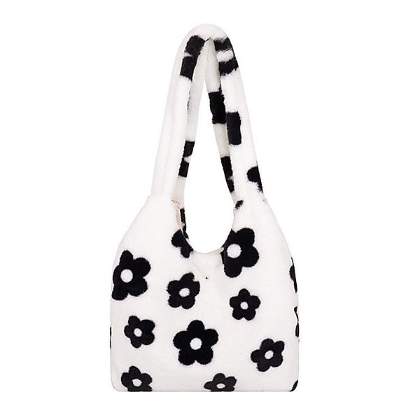 Coonoor Schultertasche Damen Blumen Plüsch Umhängetasche günstig online kaufen