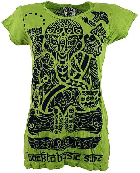 Guru-Shop T-Shirt Sure T-Shirt tribal Ganesh - lemon Festival, Goa Style, a günstig online kaufen