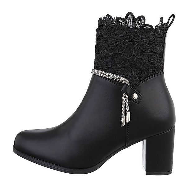 Ital-Design Damen Elegant High-Heel-Stiefelette (84633644) Blockabsatz High günstig online kaufen