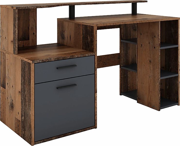 byLIVING Schreibtisch "Louise", Breite 140 cm, Regal-Schreibtisch mit viel günstig online kaufen