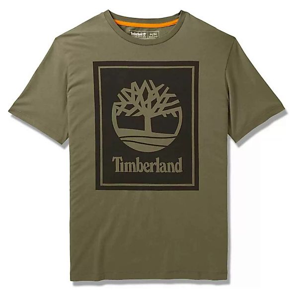 Timberland Stack Logo Regular Kurzarm T-shirt S Grape Leaf / Black günstig online kaufen