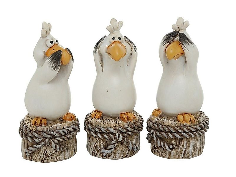 BOLTZE GRUPPE GmbH Tierfigur Dekofigur Harrys Möwe Metall 3er Set günstig online kaufen