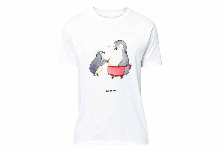 Mr. & Mrs. Panda T-Shirt Pinguin mit Kind - Weiß - Geschenk, Geburststag, M günstig online kaufen
