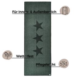 HANSE Home Fußmatte "Sterne, Türmatte" rechteckig 7 mm Höhe Schmutzfangmatt günstig online kaufen
