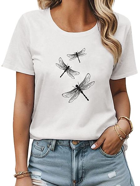 PYL Kurzarmshirt Damen Bequemes Sommer Kurzarmbluse günstig online kaufen