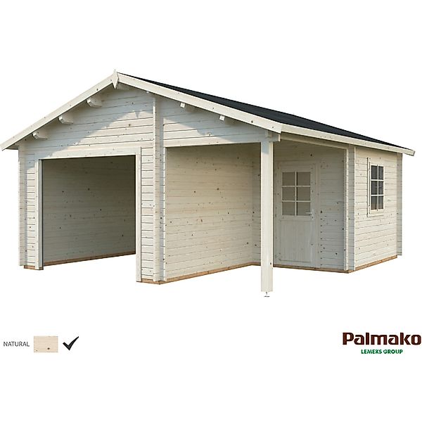 Palmako Garage »Irene/Roger« BxTxH: 564x601x321 cm, mit Anbau, ohne Tor, na günstig online kaufen