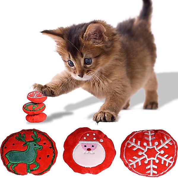 Ledander Tierkuscheltier Weihnachts-Katzenminze-Spielzeug, Katzenminze-Spie günstig online kaufen