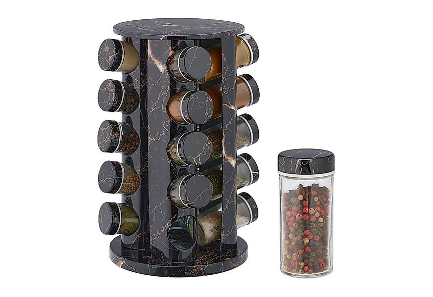 relaxdays Gewürzregal Gewürzkarussell in Marmoroptik günstig online kaufen