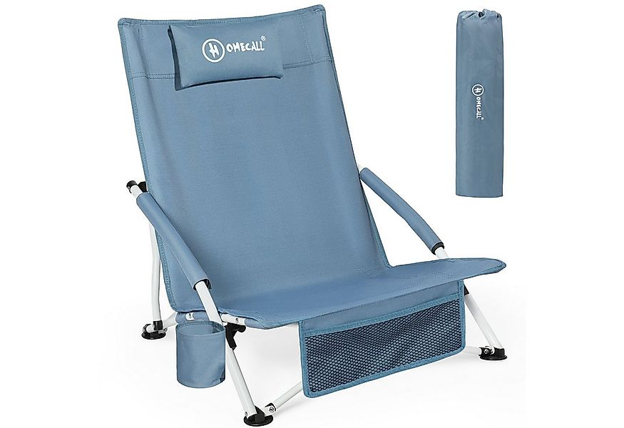 HOMECALL Klappstuhl Strandliegestuhl Klappbar leicht niedriger Strandstuhl günstig online kaufen