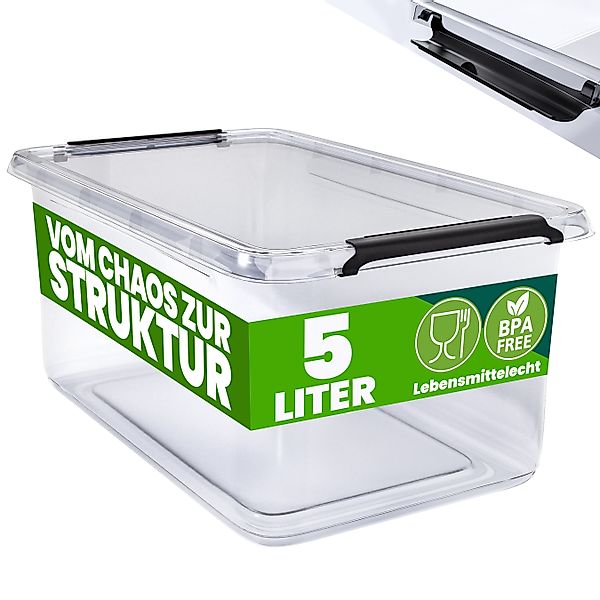 Aufbewahrungsbox Transparent 30x20x12cm 5L stapelbar günstig online kaufen