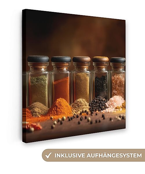 OneMillionCanvasses® Leinwandbild Gläser - Kräuter - günstig online kaufen