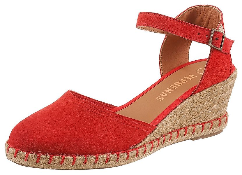 VERBENAS Slingpumps Keilsandalette, Sommerschuh, Urlaubsschuh mit Bastbesat günstig online kaufen