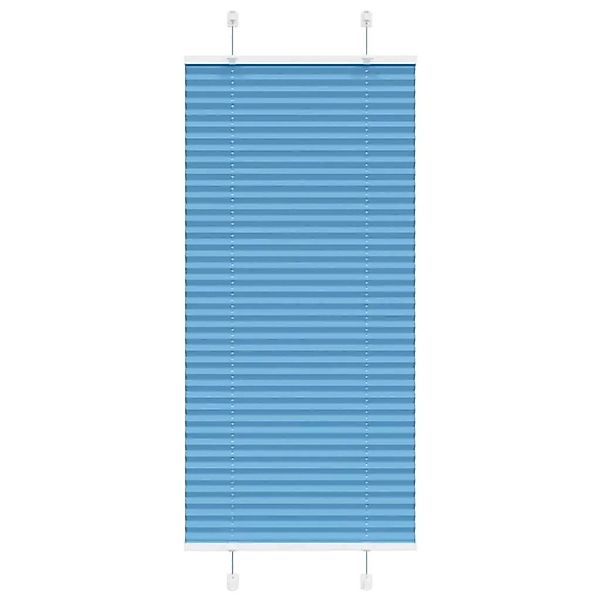 vidaXL Plissee Blau 65x100 cm Stoffbreite 64,4 cm Polyester 4015170 günstig online kaufen