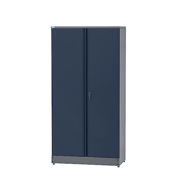 Küpper Hochschrank 2-Türig mit 4 Fachböden 180 x 91 x 45 cm Dunkelblau günstig online kaufen
