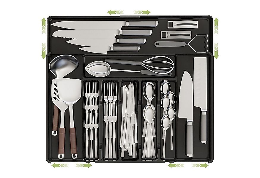 Refined Living Besteckkasten Ausziehbarer Besteckkasten für Küchenschublade günstig online kaufen