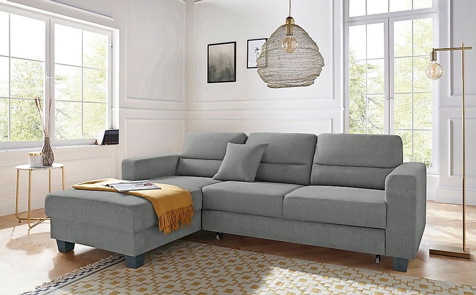 TRENDMANUFAKTUR Ecksofa "Chamber, zeitlos und modern, bequem mit hohem Sitz günstig online kaufen
