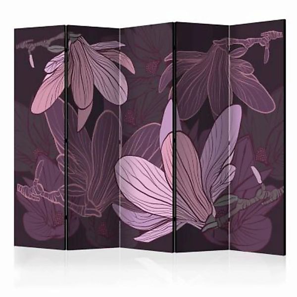 artgeist Paravent Dreamy flowers II [Room Dividers] violett Gr. 225 x 172 günstig online kaufen