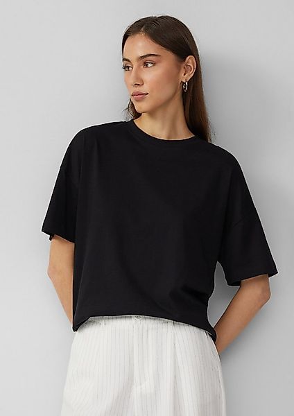 QS Kurzarmshirt T-Shirt Uni-Shirt im Loose Fit günstig online kaufen