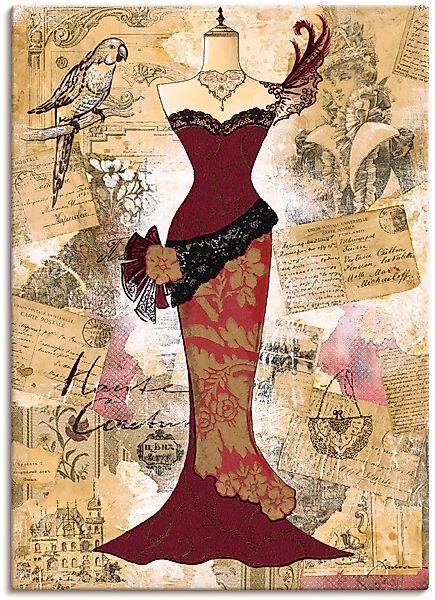 Artland Wandbild »Antikes Kleid - Collage« Mode 1 Stk. tlg. als Alubild, Ou günstig online kaufen