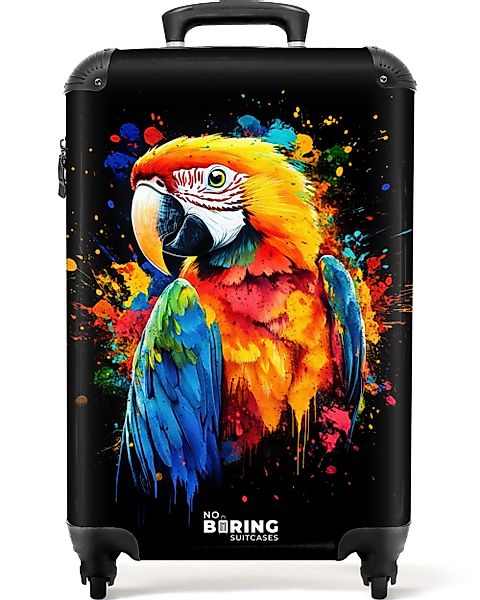 NoBoringSuitcases.com© Hartschalen-Trolley Bunter Papagei mit Graffiti günstig online kaufen