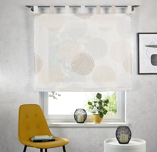 my home Raffrollo "Belem" mit Schlaufen Transparent, Voile, Polyester günstig online kaufen