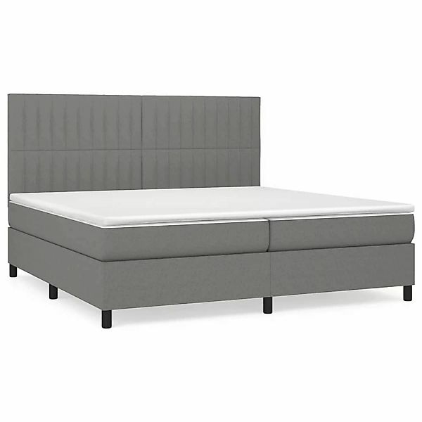 vidaXL Boxspringbett mit Matratze Dunkelgrau 200x200 cm Stoff1389883 günstig online kaufen