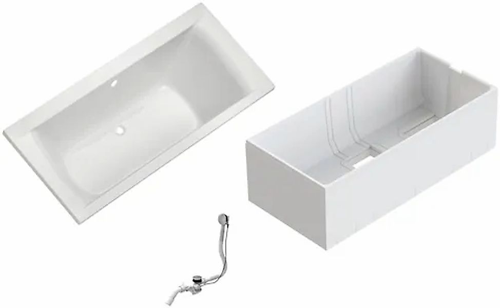OTTOFOND Badewanne »Set Duobadewanne« Höhe 58 cm 1900/800 mm, Duobadewanne günstig online kaufen