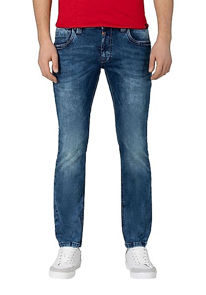 TIMEZONE Herren Jeans SLIM EDUARDOTZ Mid Waist - Slim Fit - Schwarz Blau günstig online kaufen