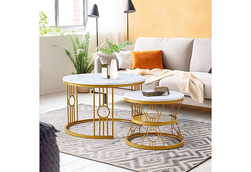 REDOM Couchtisch und 2er Set, Beistelltisch für Schlafzimmer Balkon (Solid günstig online kaufen