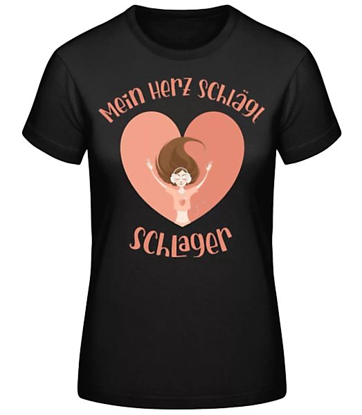 Mein Herz Schlägt Schlager · Frauen Basic T-Shirt günstig online kaufen