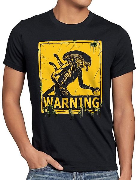 style3 T-Shirt Alien Warning xenomorph ridley scott predator film alien günstig online kaufen