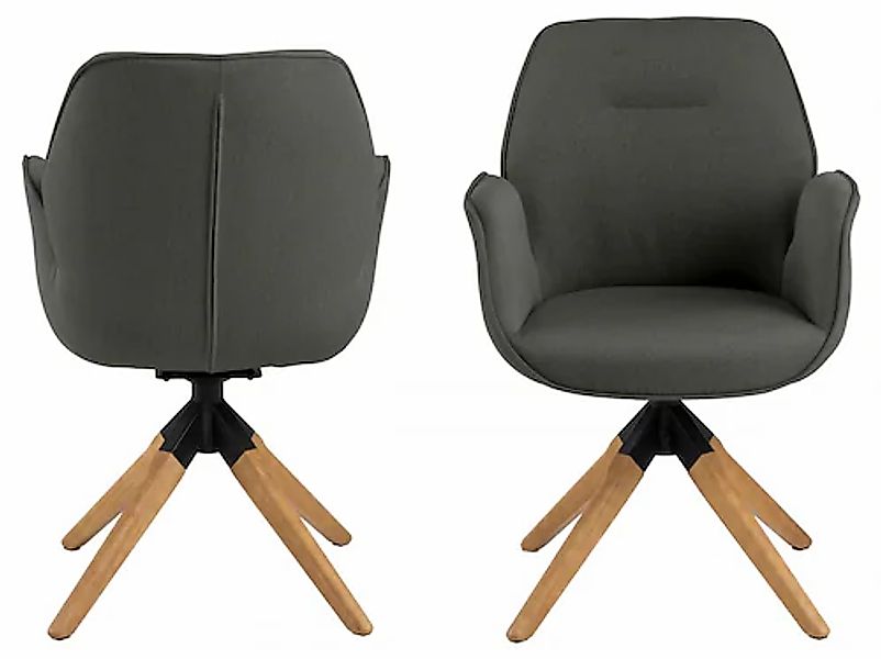 ACTONA GROUP Esszimmerstuhl »Alma« () 1 Stk. Polyester mit eleganten Kedern günstig online kaufen