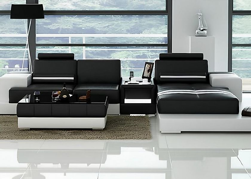 JVmoebel Ecksofa Ledersofa Ecksofa Sofa Couch Design Sitz Polster Garnitur, günstig online kaufen