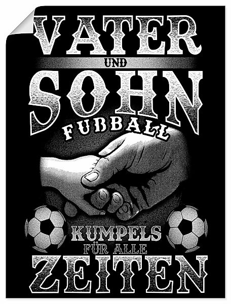 Artland Wandbild "Vater und Sohn Fußball Kumpels", Sprüche & Texte, (1 St.) günstig online kaufen