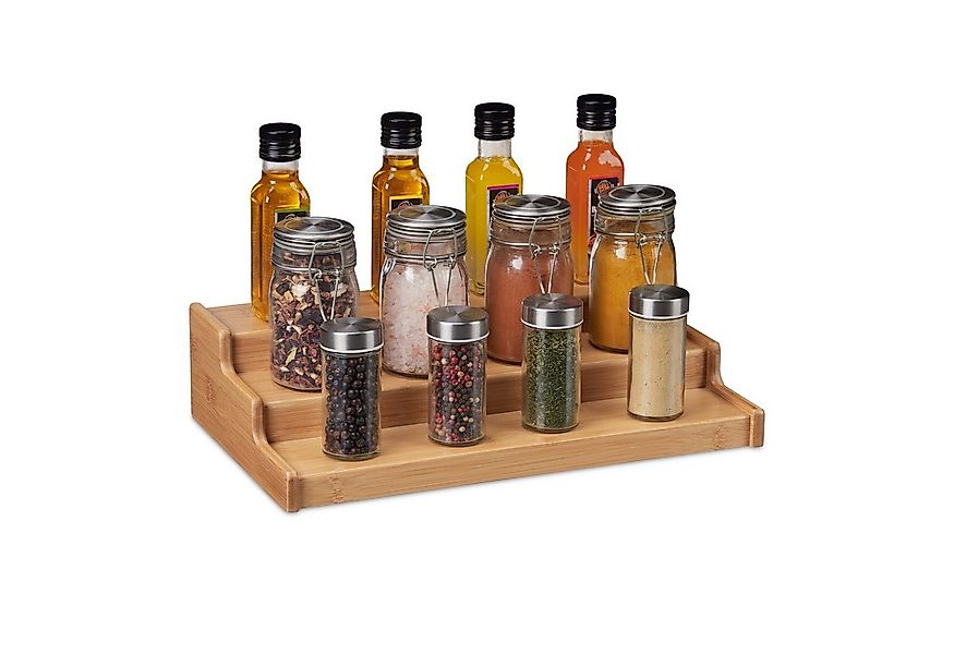 relaxdays Gewürzregal Bambus Gewürzregal stehend günstig online kaufen
