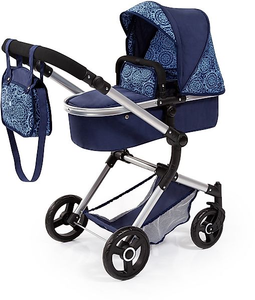 Bayer Kombi-Puppenwagen Vario, Blau, inkl. Wickeltasche günstig online kaufen