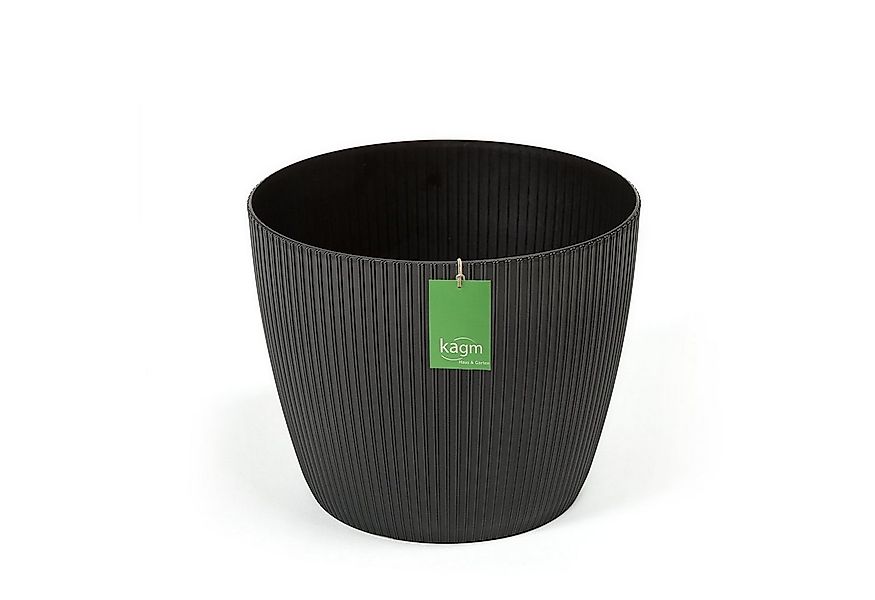 KAGM Blumentopf Übertopf Pflanztopf Rillenoptik Kunststoff UV-beständig günstig online kaufen