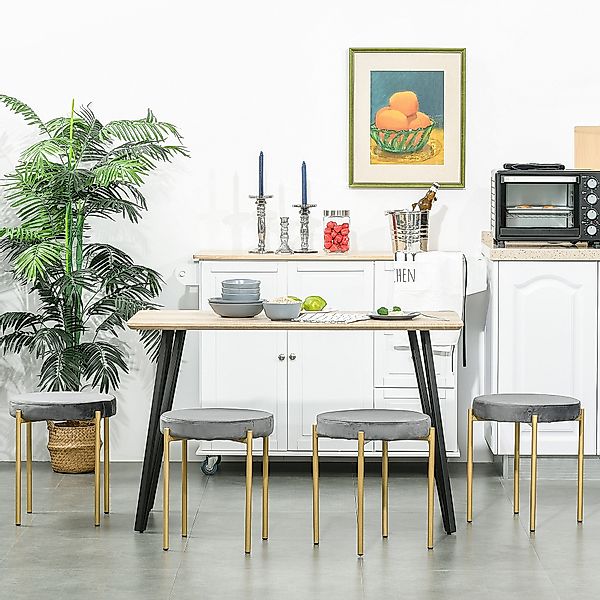 HOMCOM Esstisch mit Haarnadel-Design Küchentisch Esszimmertisch Vintage-Ind günstig online kaufen