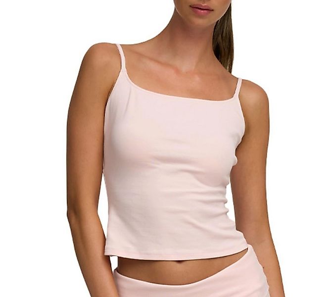 cfab by creamy fabrics Spaghettitop Cotton Cami-Top-Crystal Pink-3XL (1-tlg günstig online kaufen